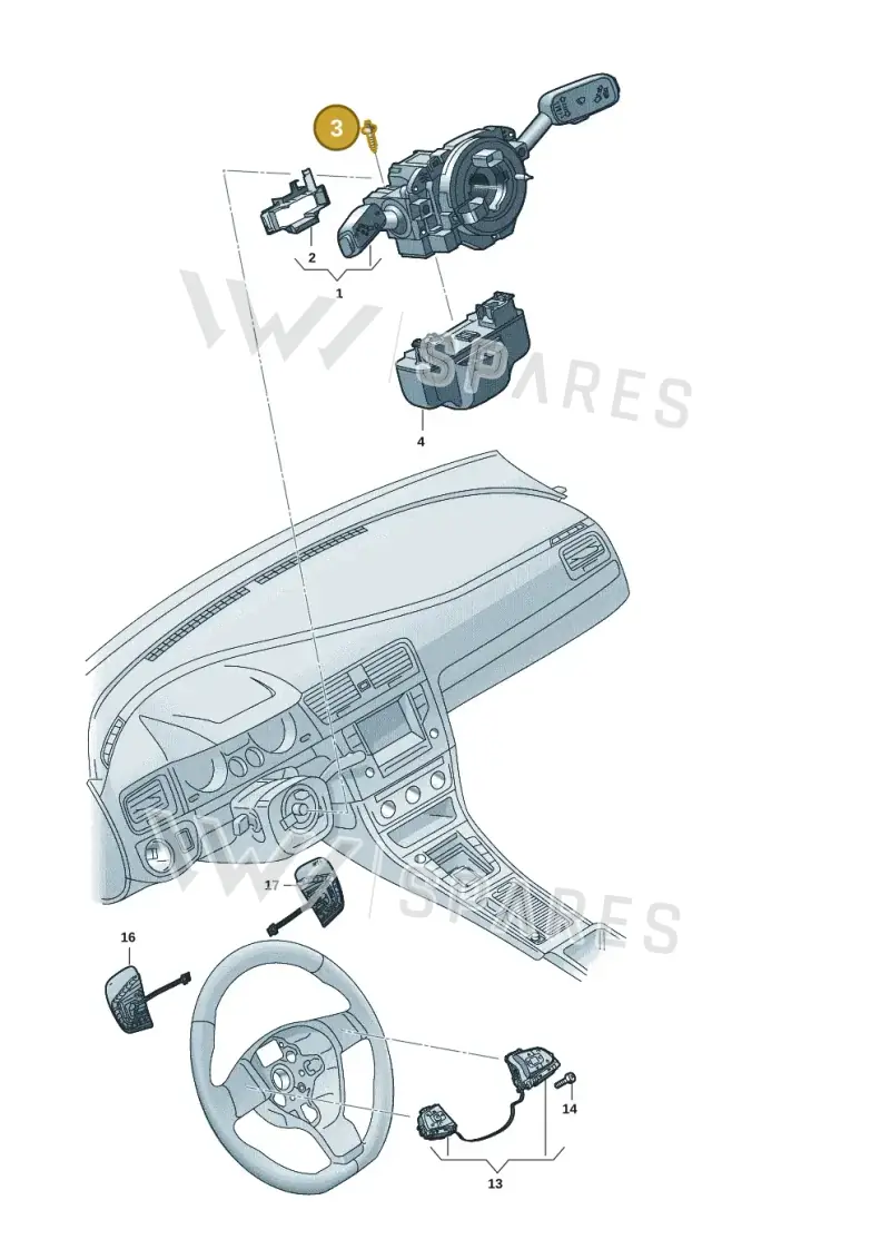 N90584505 — Volkswagen Golf (2019-2025) diagram 5h0953500, position 3