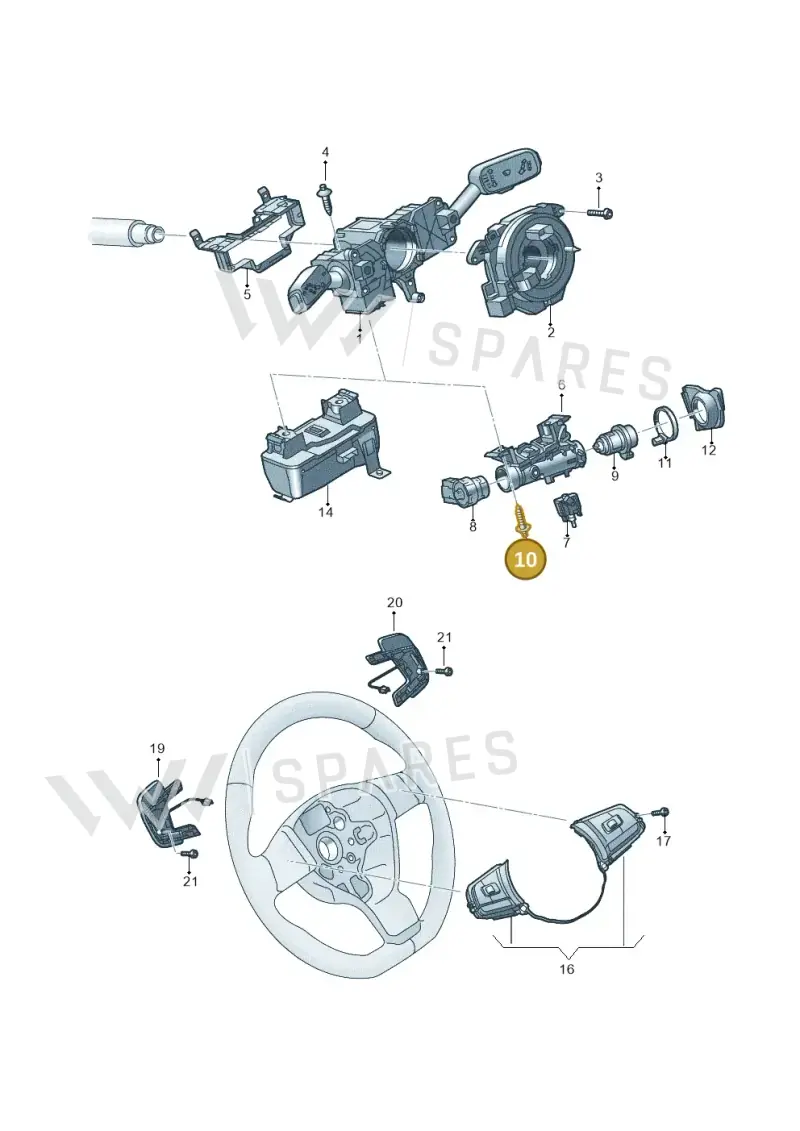 N90584505 — Volkswagen Transporter Multivan (2019-2024) diagram 837953500, position 10