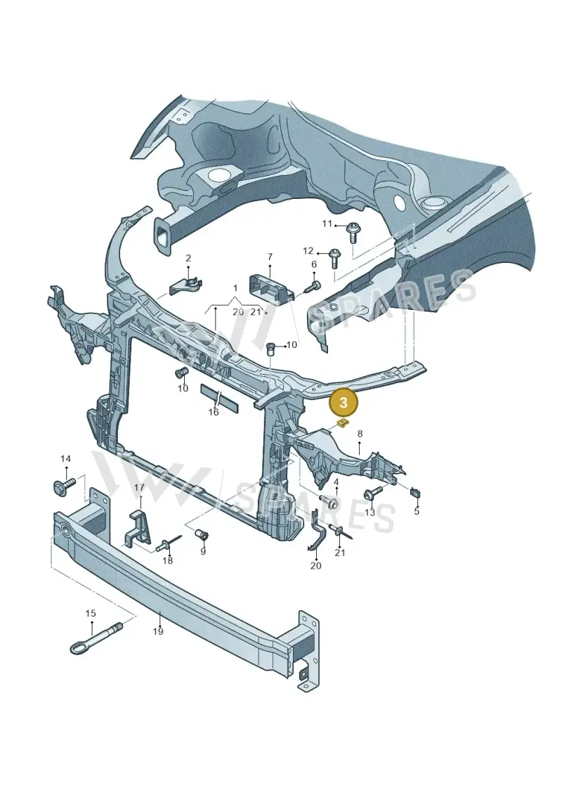 N90609102 — Audi A1 Sportback (2010-2015) diagram 708805000, position 3