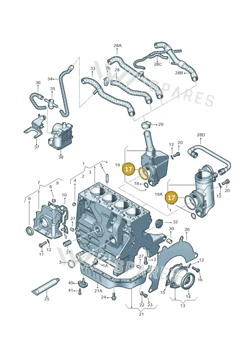 N90617501 — Volkswagen LUPO/3L TDI (2003-2005) diagram 231103050, position 17