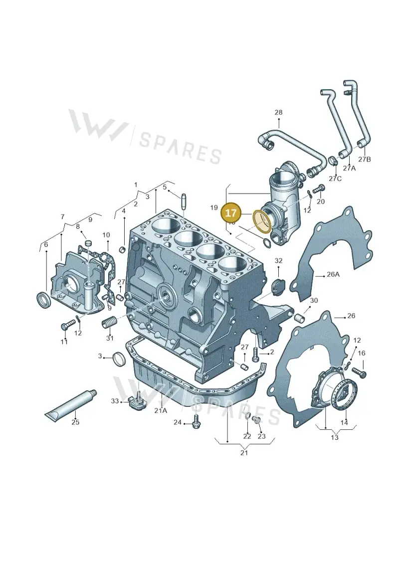 N90617501 — Volkswagen GOLF (2003-2005) diagram 253103000, position 17