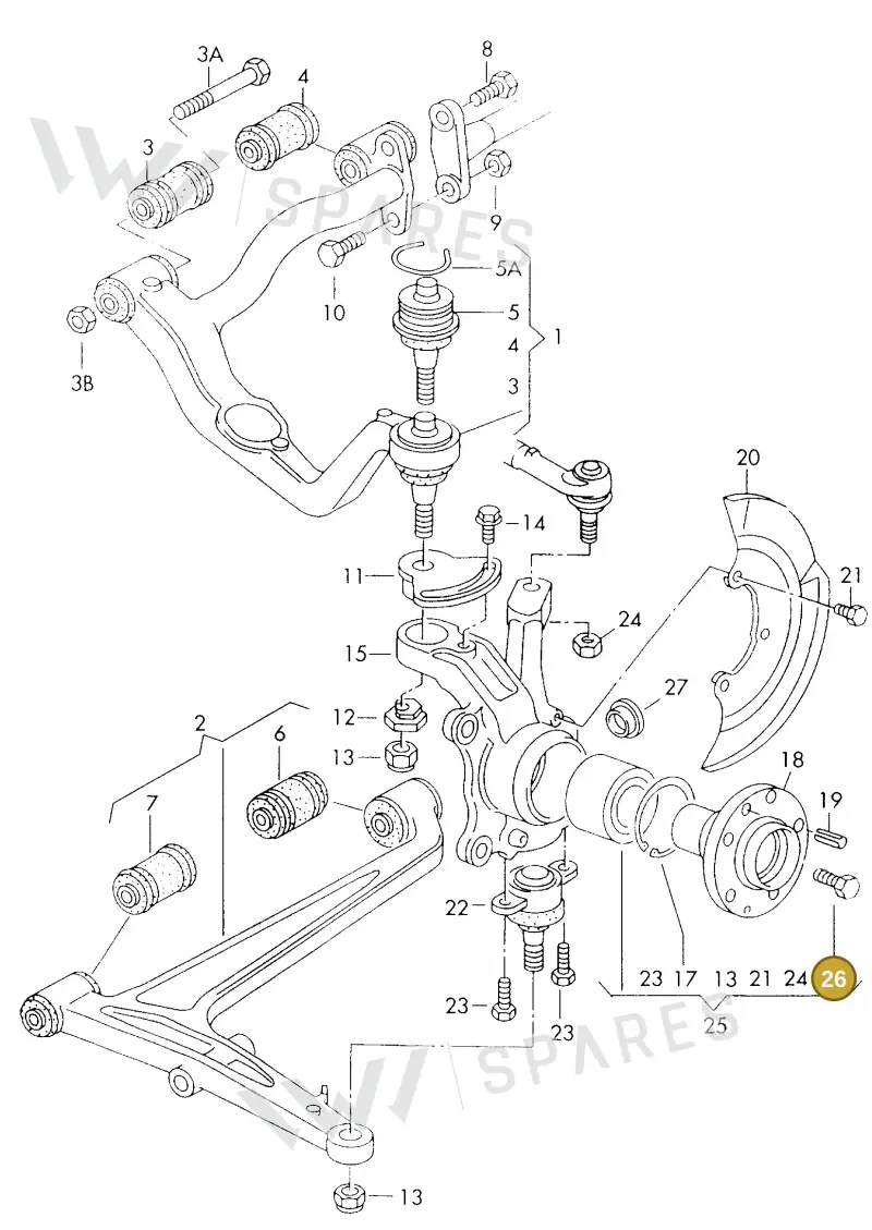 N90625101 — Volkswagen TRANSPORTER SYNCRO (1996-2003) diagram 117407100, position 26