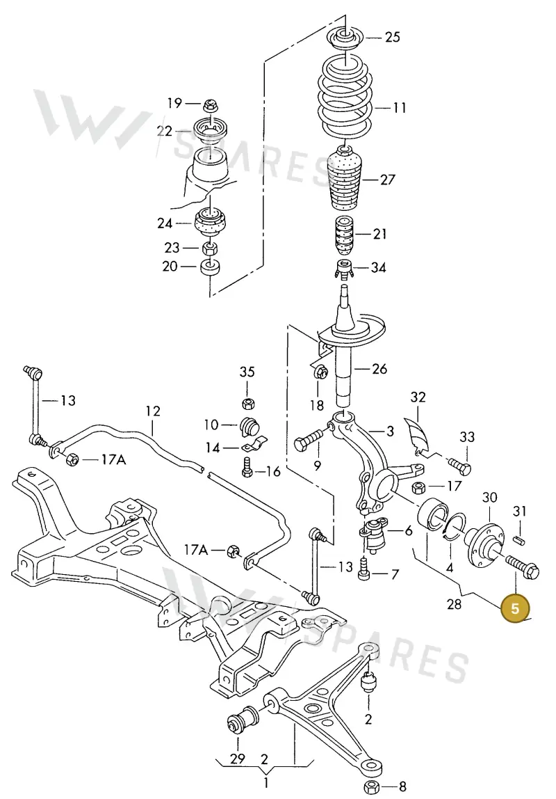 N90625101 — Volkswagen SHARAN/SYNCRO (1995-2000) diagram 162407100, position 5