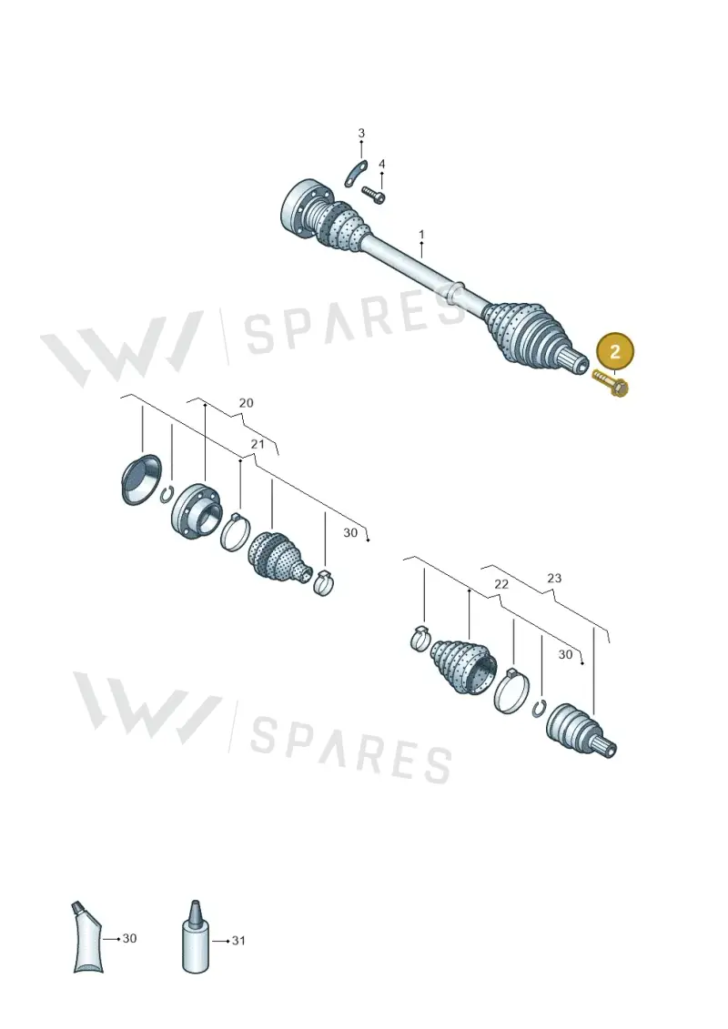 N90625101 — Volkswagen Amarok twin cab (2022-) diagram 894407200, position 2