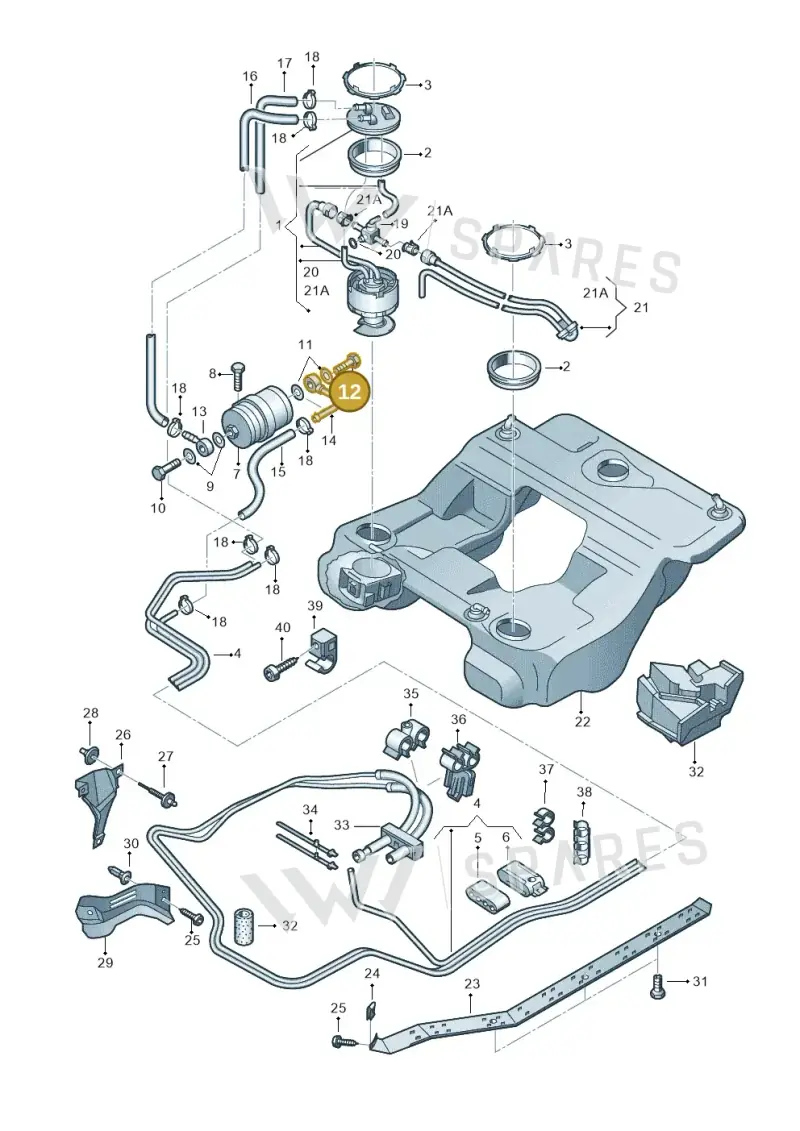 N90626402 — Volkswagen 3B0 platform diagram 195201500, position 12