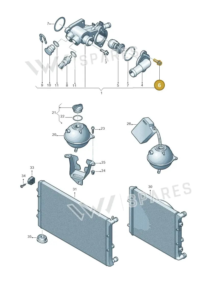 N90629803 — Volkswagen Polo (2012-2014) diagram 672121820, position 6