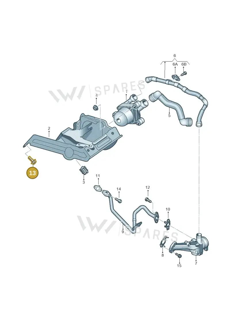N90630903 — Volkswagen Golf (2011-2013) diagram 649131100, position 13