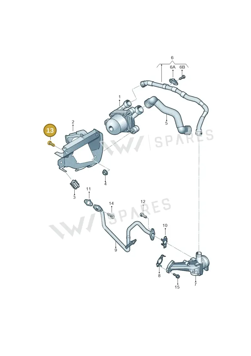 N90630903 — Volkswagen Jetta (2014-2017) diagram 691131100, position 13