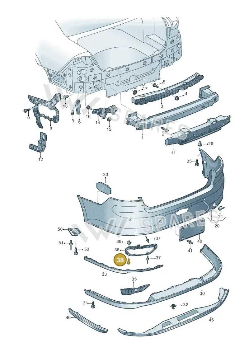 N90631003 — Volkswagen Arteon (2017-2023) diagram 828807500, position 38