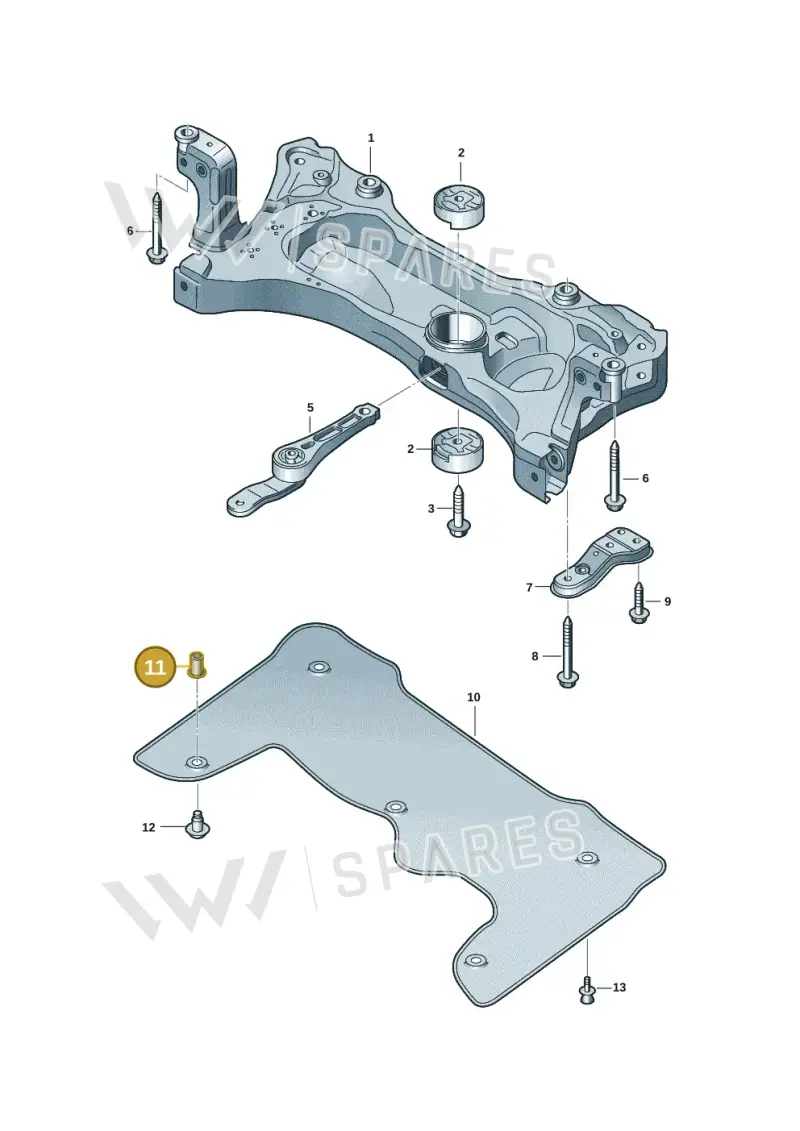 N90631202 — Volkswagen Tiguan 2.0 (2023-) diagram 2ka401000, position 11