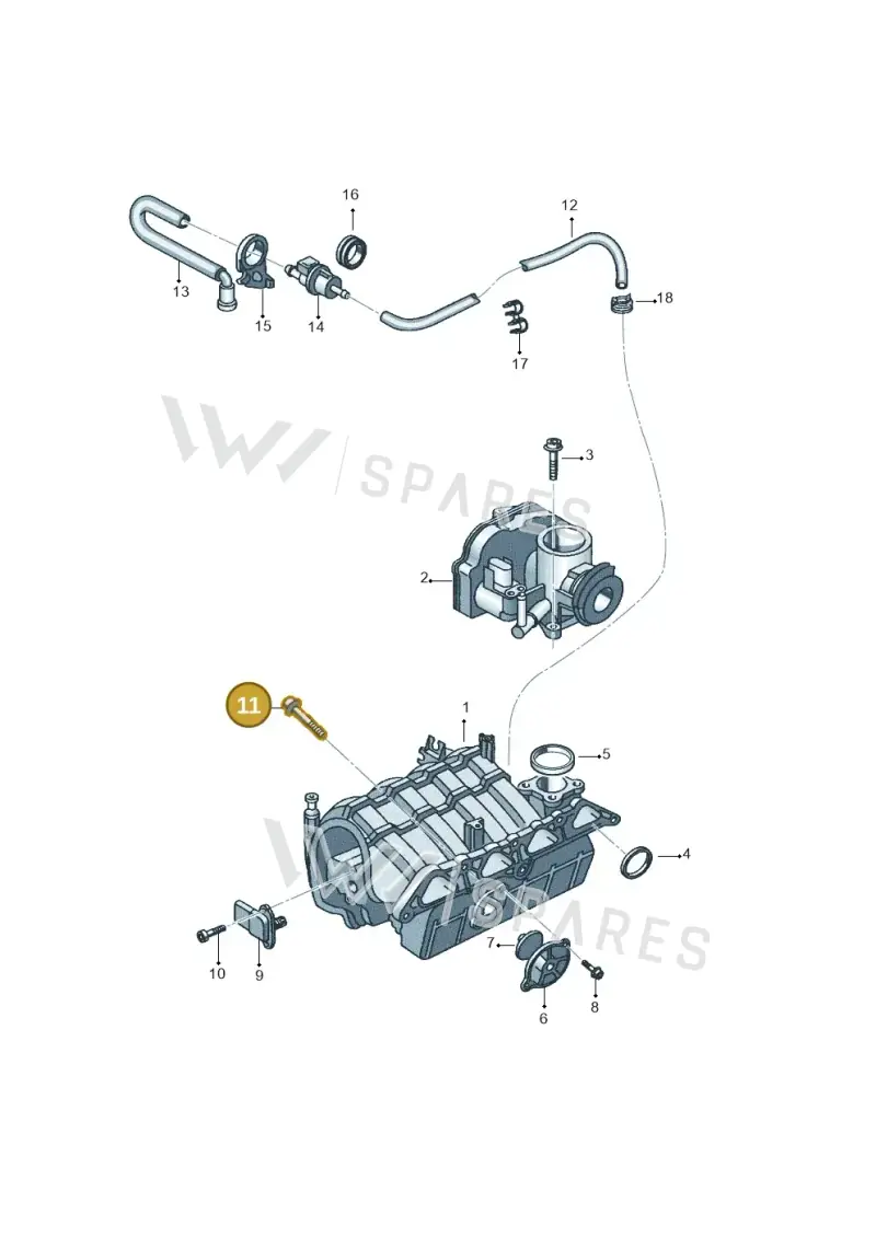 N90635404 — Volkswagen Polo (2008-2009) diagram 657133100, position 11