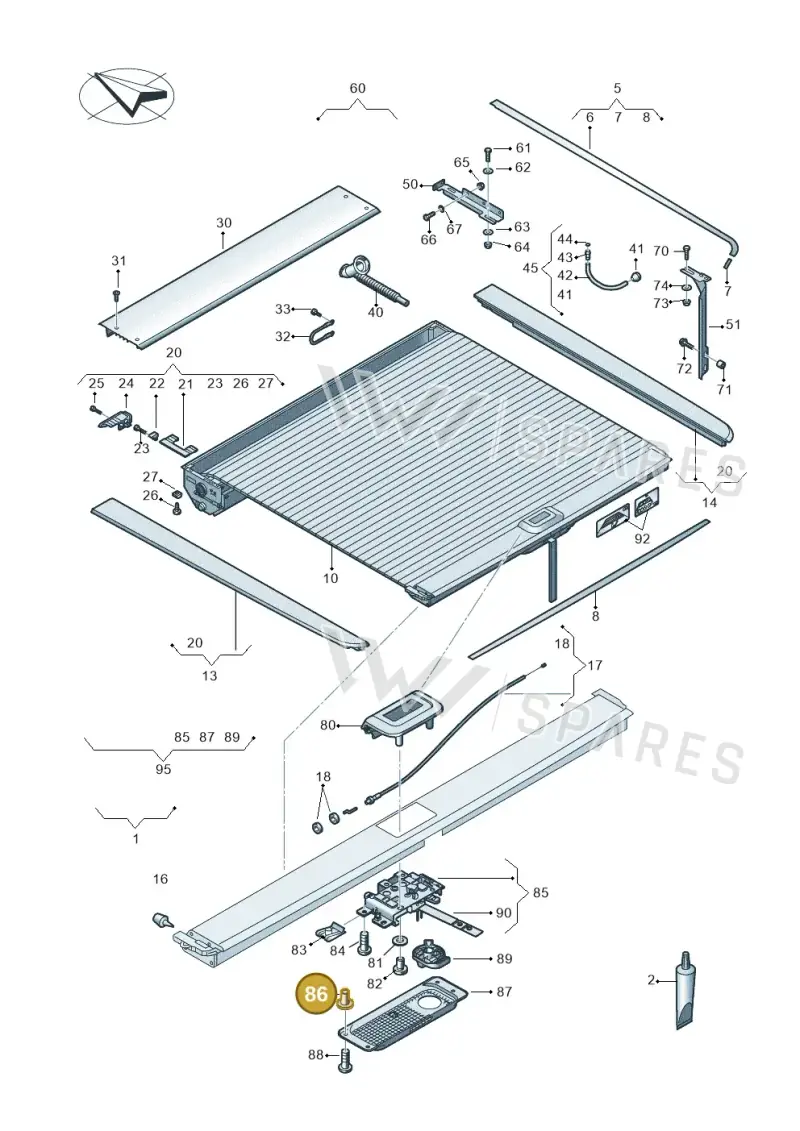 N90636502 — Volkswagen Amarok twin cab (2016-2022) diagram 749860800, position 86