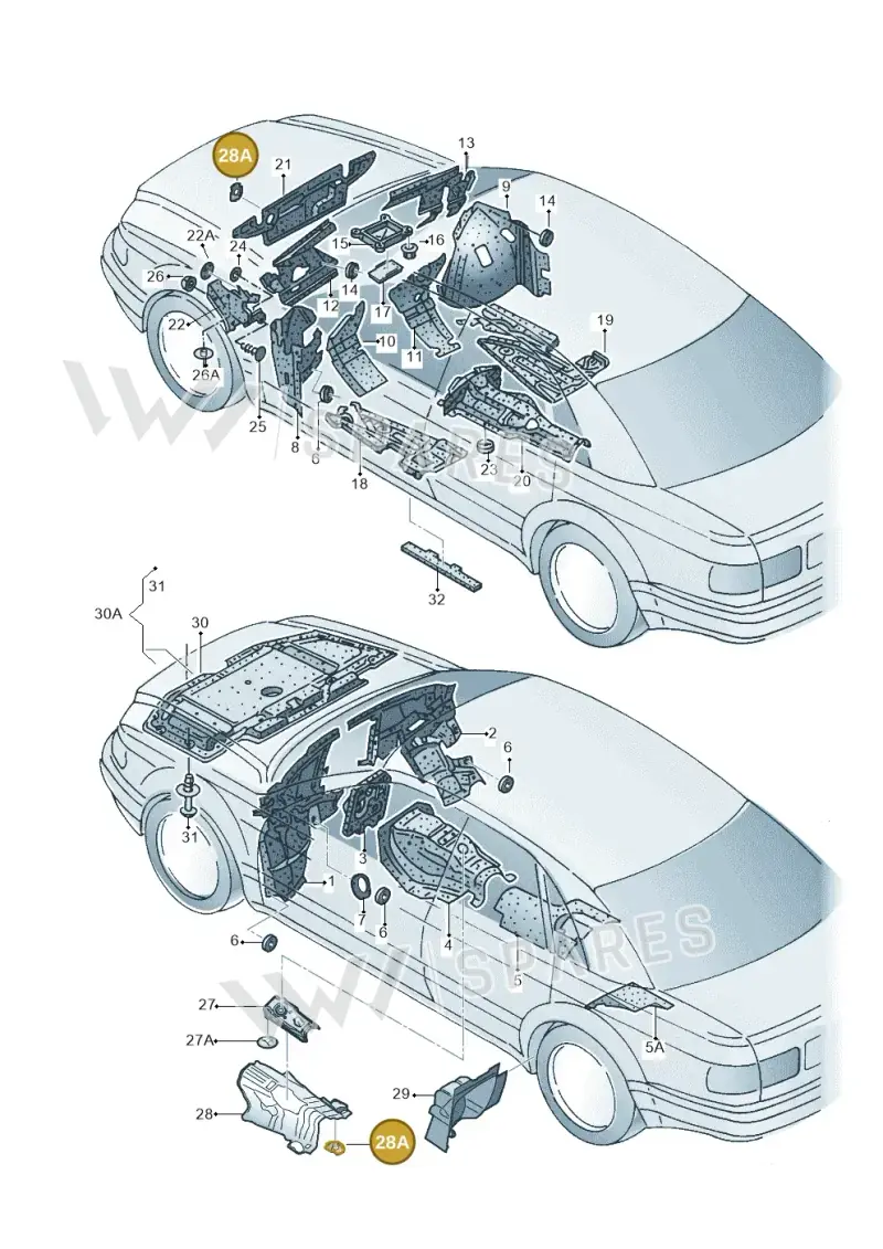 N90641901 — Audi A8/S8/qu. lang    08> (2007-) diagram 153863300, position 28A
