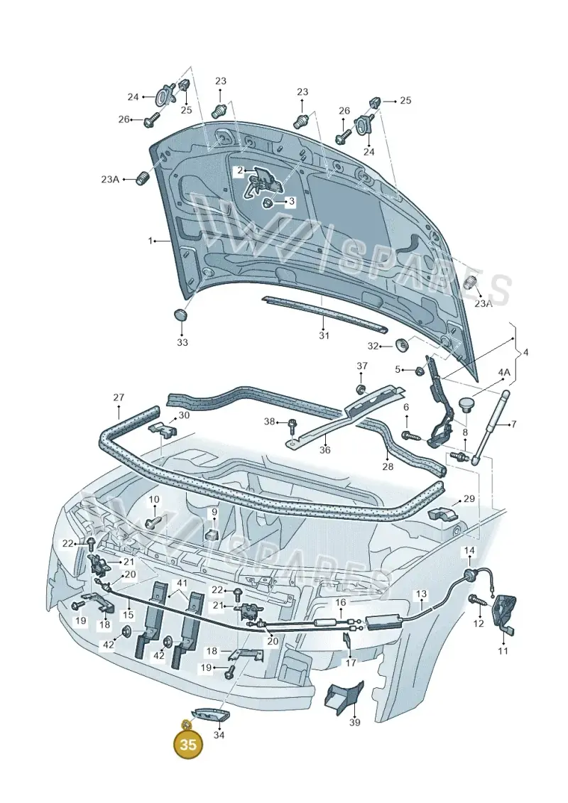 N90641901 — Audi A8/S8/qu. lang    08> (2007-) diagram 291823100, position 35+37