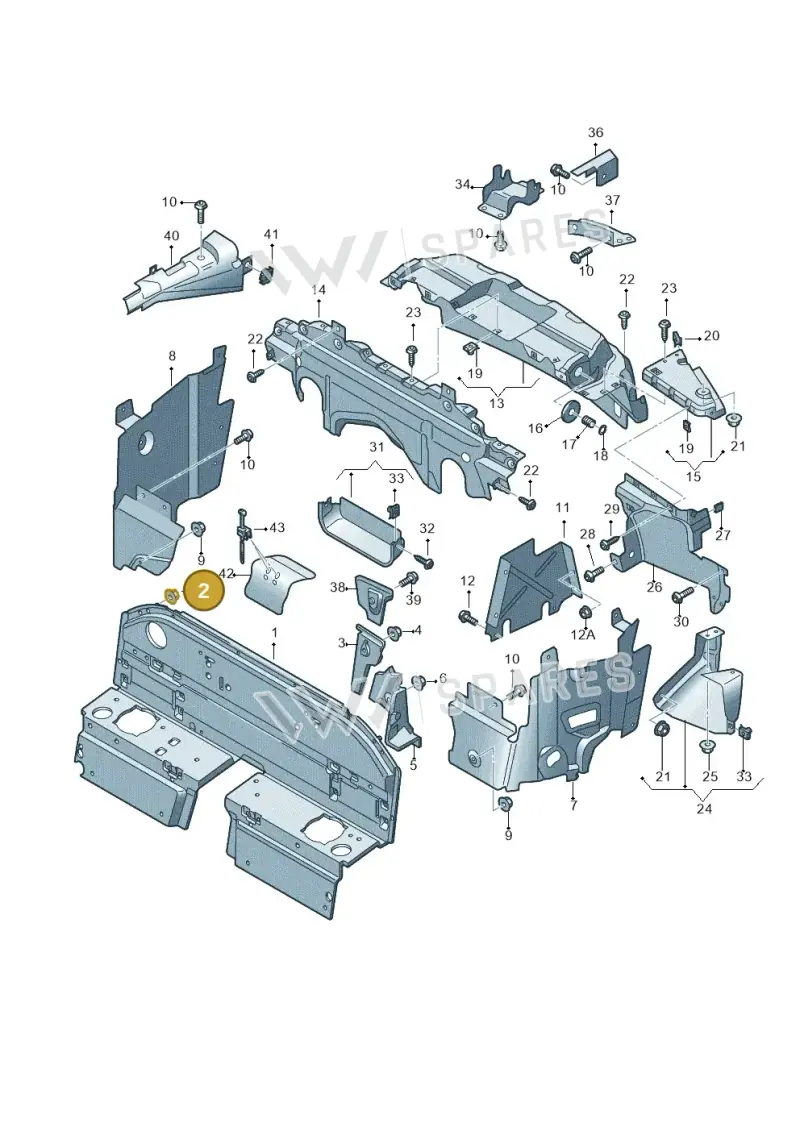 N90641901 — Audi R8 qu. 5.2 (2012-2015) diagram 618825500, position 2+4+6