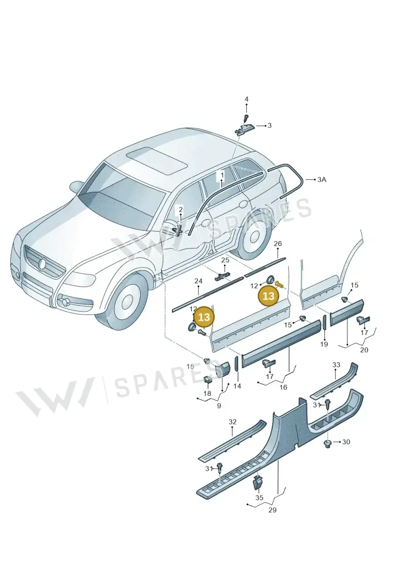 N90644805 — Volkswagen Touareg                08> (2007-) diagram 274853000, position 13