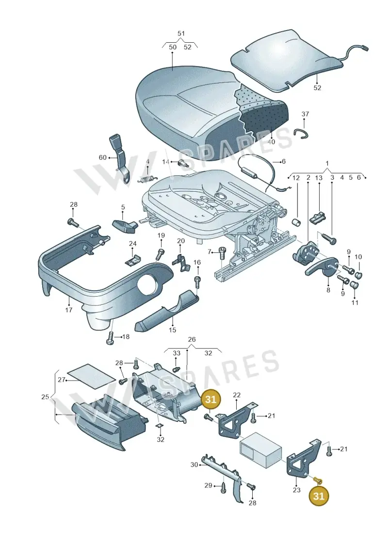 N90644805 — Volkswagen Polo (2008-2009) diagram 461881000, position 31