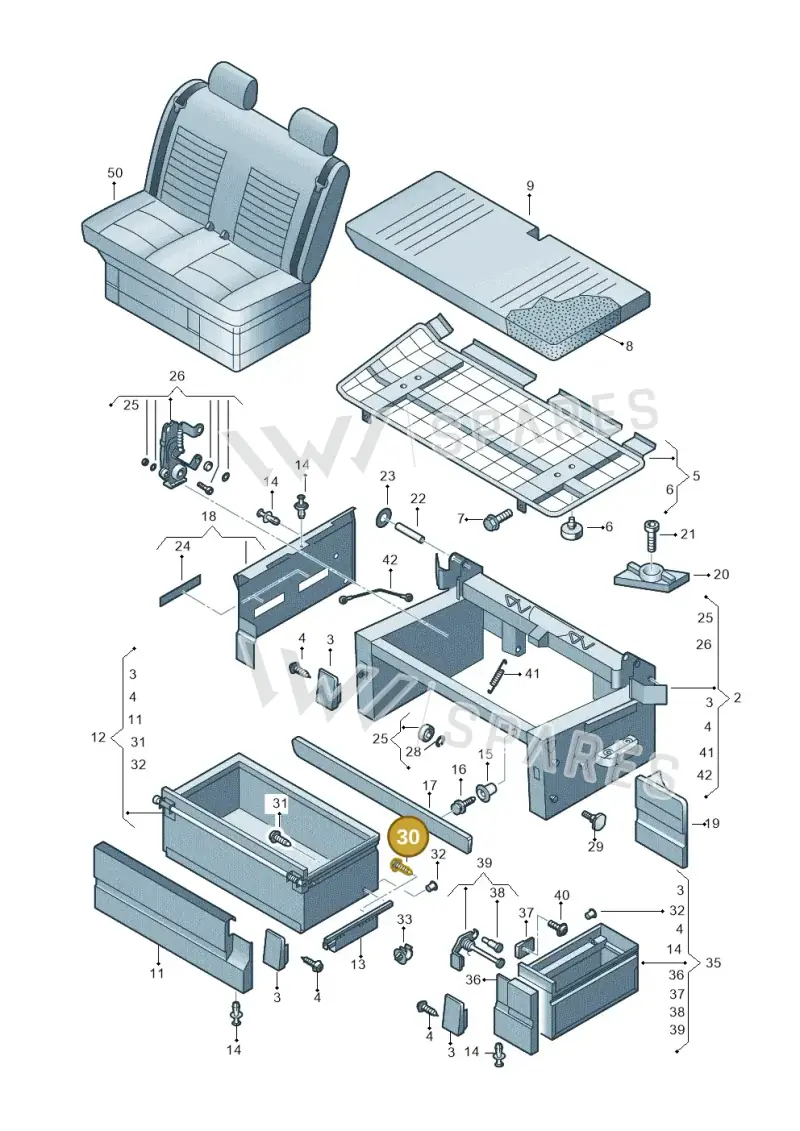 N90646201 — Volkswagen Caravelle (2019-2024) diagram 452067300, position 30