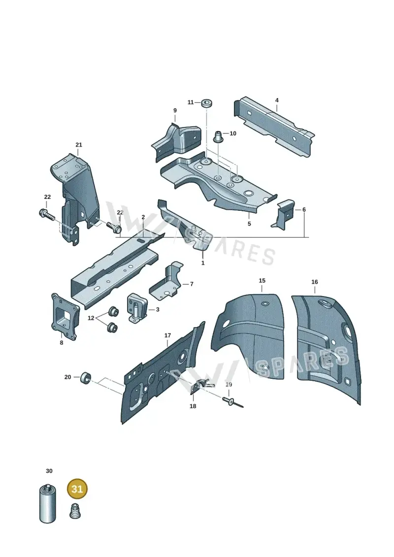 N90652602 — Volkswagen ID.Buzz (2022-) diagram 15a803000, position 31