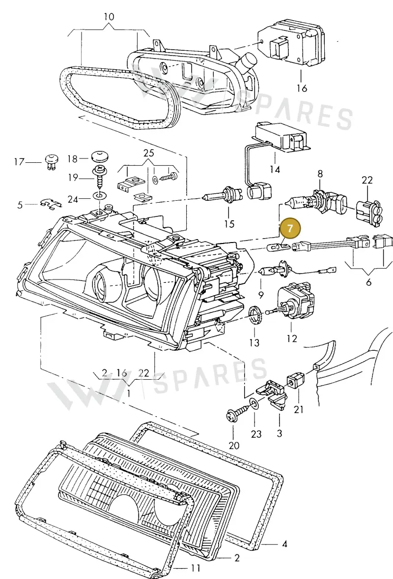 N90653801 — Audi A8 (1996-1998) diagram 152941370, position 7