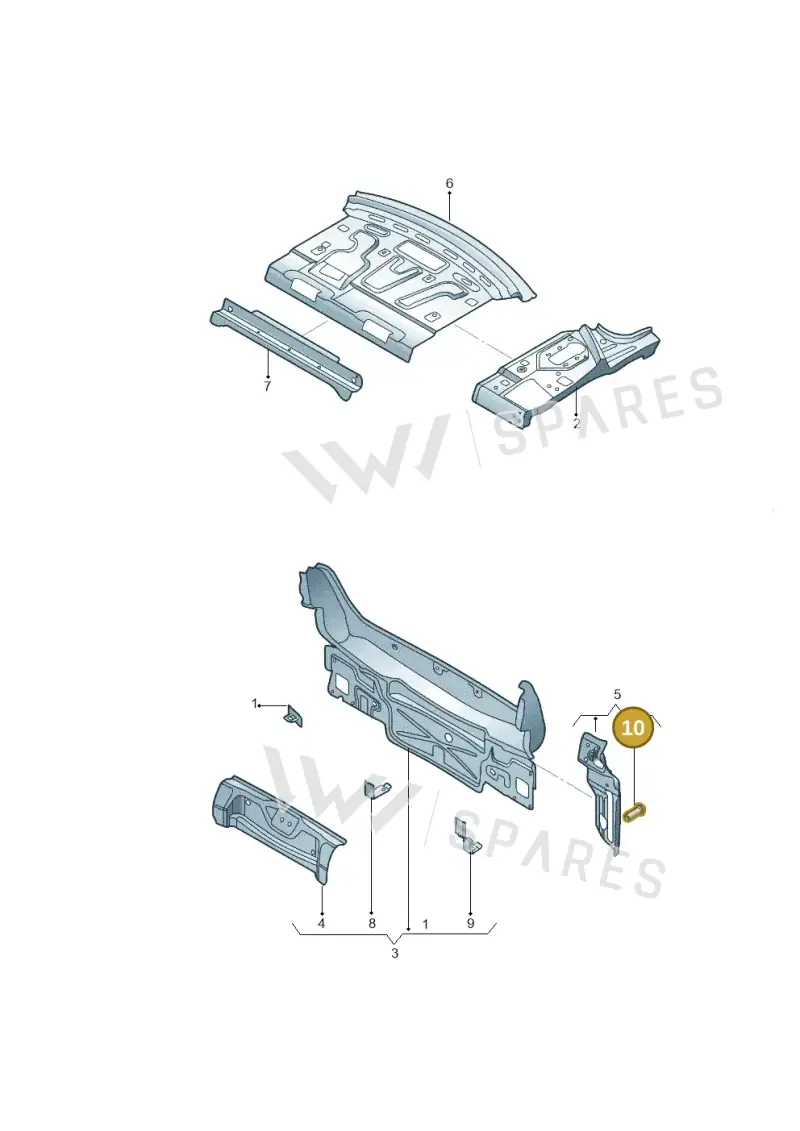 N90654704 — Volkswagen Jetta 2.0 (2015-2015) diagram 789813000, position 10