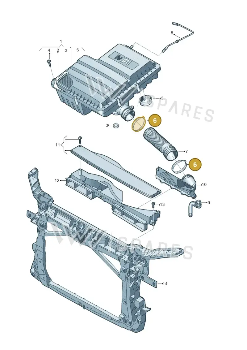 N90656201 — Volkswagen Caddy Maxi Kombi (2020-2024) diagram 781129200, position 6