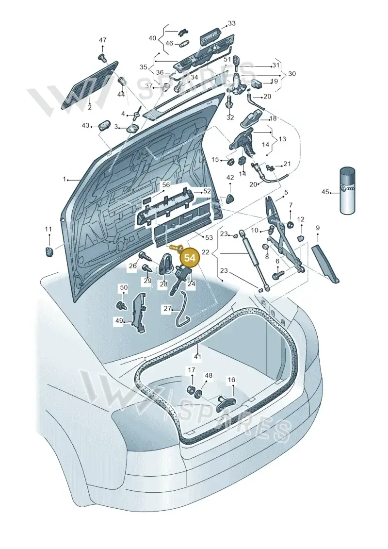 N90659901 — Audi RS4 Cabrio qu.    08> (2007-) diagram 273827100, position 54