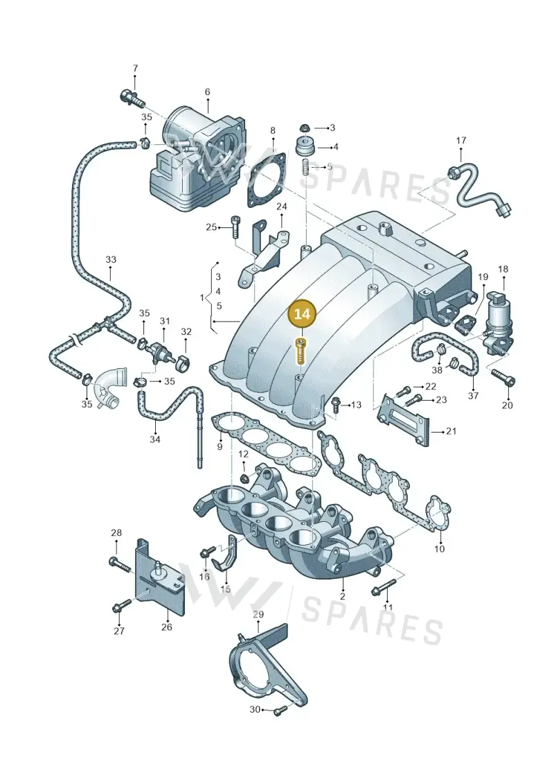 N90660202 — Volkswagen Sharan (2008-2010) diagram 244133100, position 14