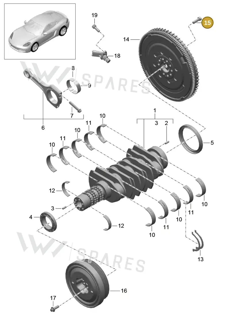 N90665101 — Porsche Cayman (2016-) diagram p50102000, position 15