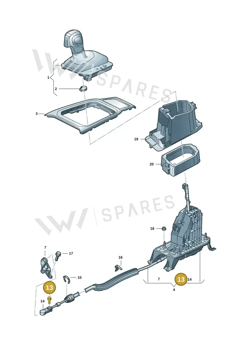 N90667402 — Volkswagen T-Roc convertible 1.5 (2019-2024) diagram 2gk713100, position 13