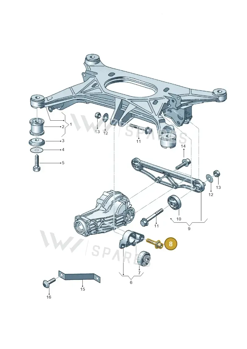 N90668204 — Volkswagen Phaeton 4motion (2010-2016) diagram 258505000, position 8