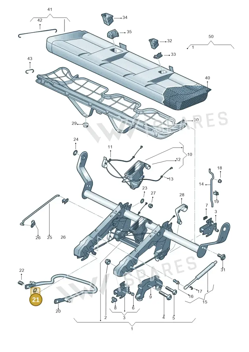 N90675501 — Volkswagen Transp. caravelle (2011-2015) diagram 410885200, position 21