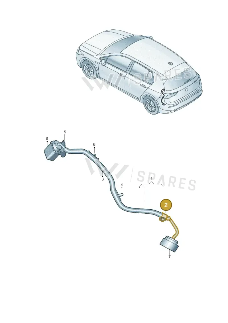 N90681501 — Volkswagen Golf (2019-2025) diagram 5h0972048, position 2