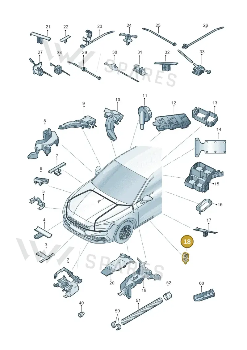 N90681501 — SEAT CUPRA Formentor (2020-) diagram 5fn971081, position 18