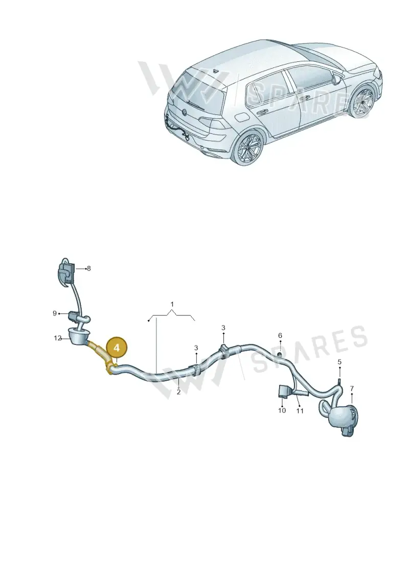 N90681601 — Volkswagen Golf (2019-2025) diagram 5h0972087, position 4