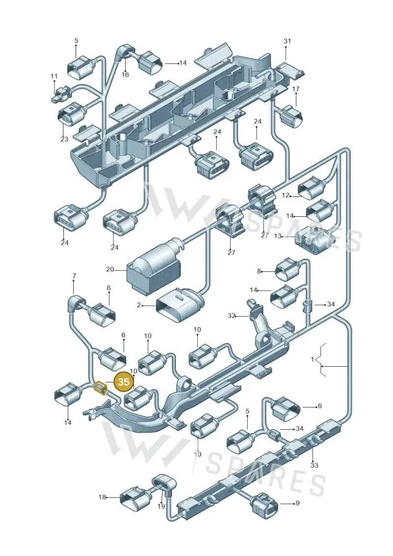 N90682101 — Volkswagen Jetta 1.4 (2013-2015) diagram 775971160, position 35