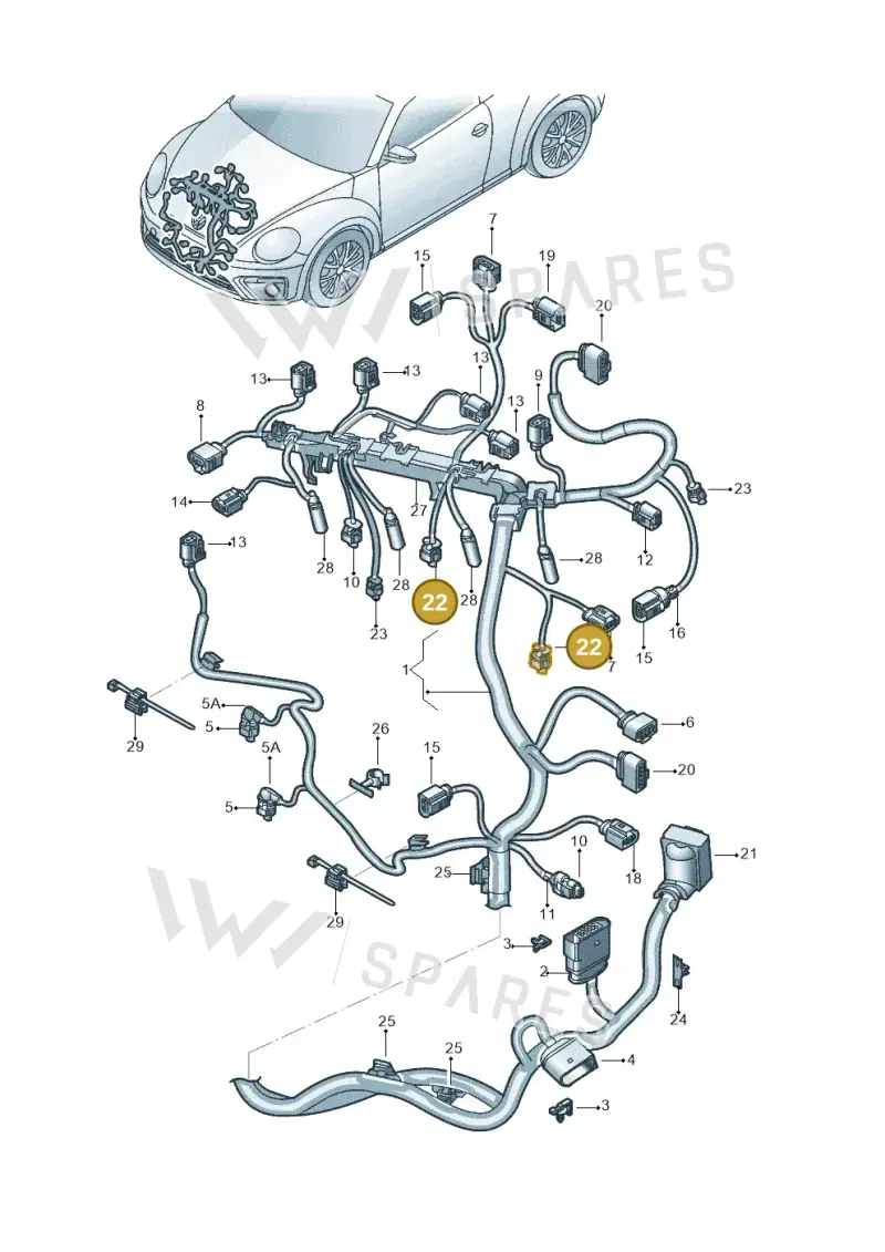 N90682101 — Volkswagen Beetle (2016-2019) diagram 801971160, position 22