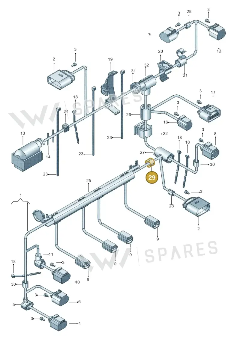 N90682201 — Volkswagen Jetta (2010-2014) diagram 692971100, position 29