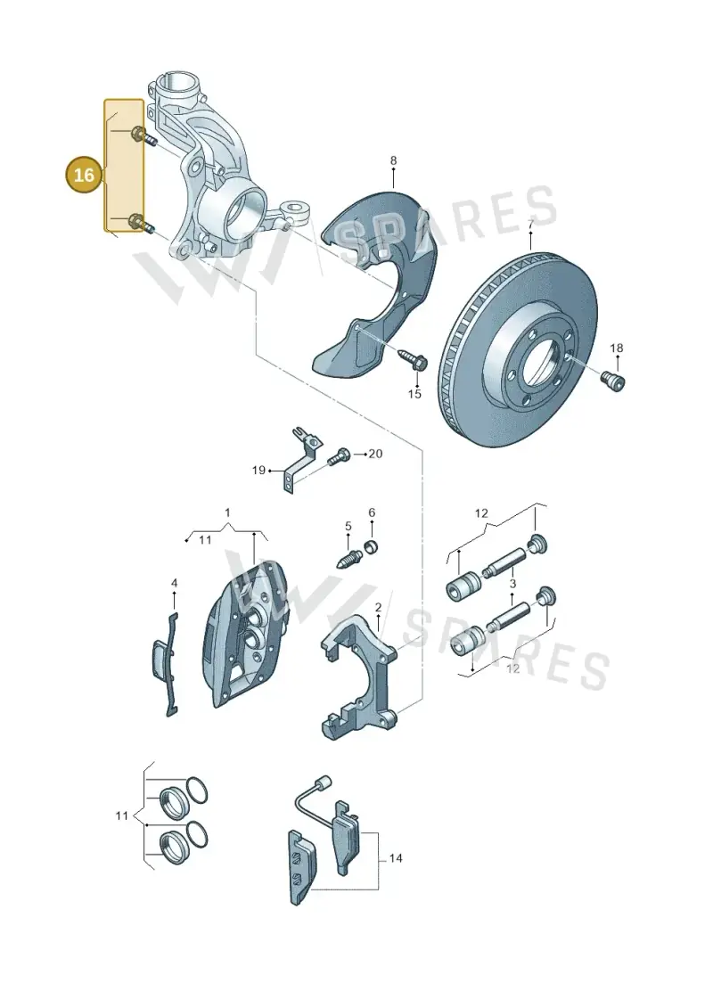 N90685403 — Volkswagen Caravelle (2015-2019) diagram 679615400, position 16