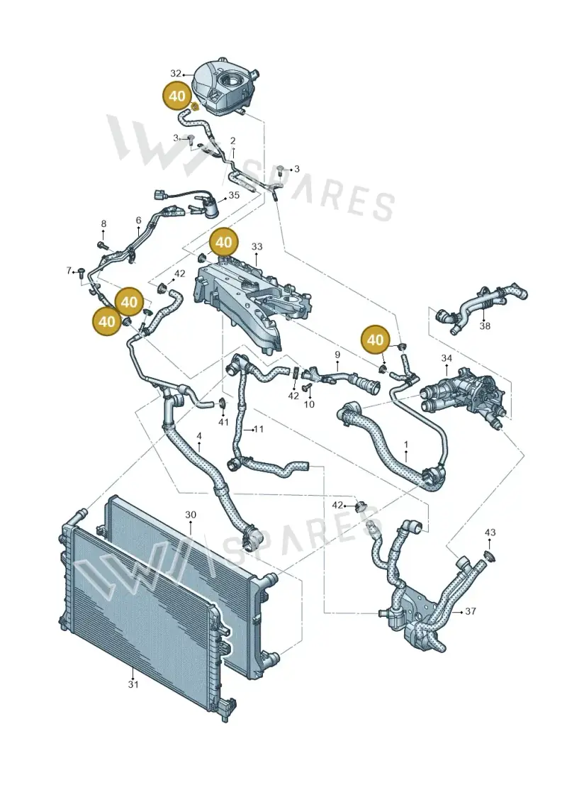 N90686701 — Volkswagen Passat estate (2023-) diagram 884121750, position 40