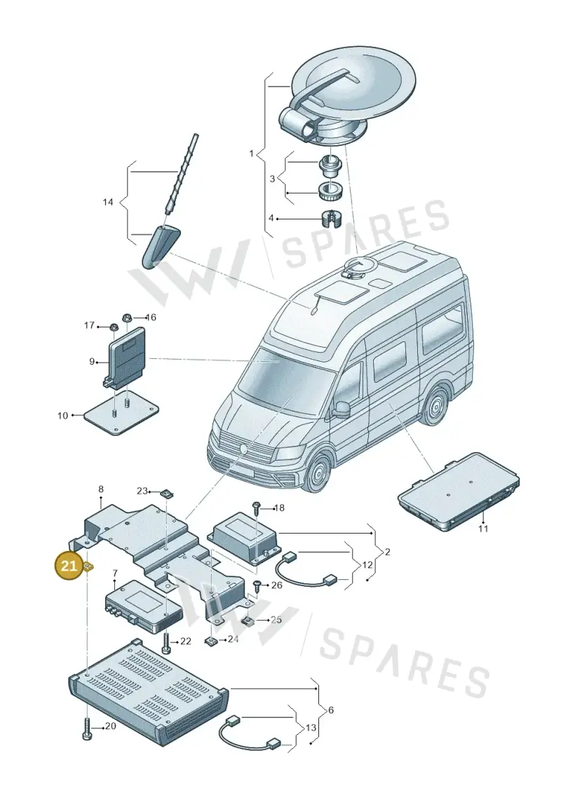 N90688703 — Volkswagen MAN TGE 55 (2016-2021) diagram 806035011, position 21