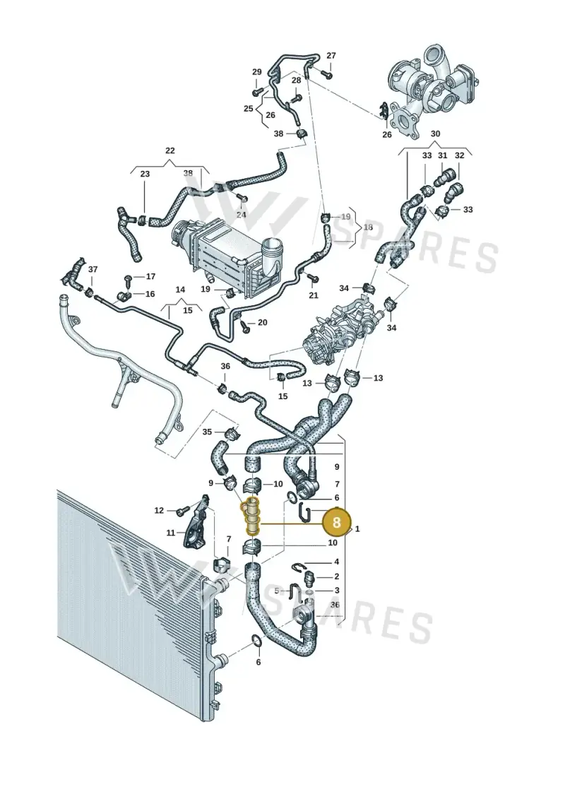 N90692901 — Volkswagen Caddy Maxi Kombi (2020-2024) diagram 869121303, position 8