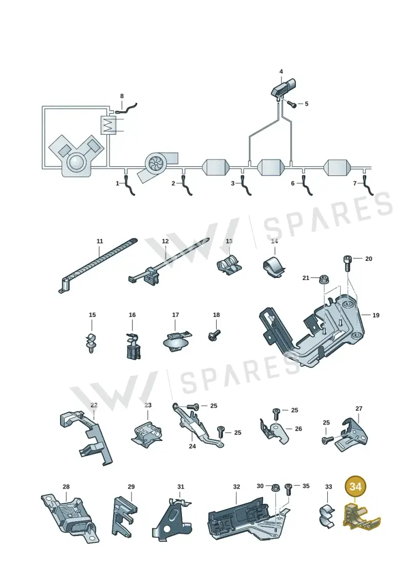 N90696801 — Audi A6 (2018-2025) diagram 430906008, position 34