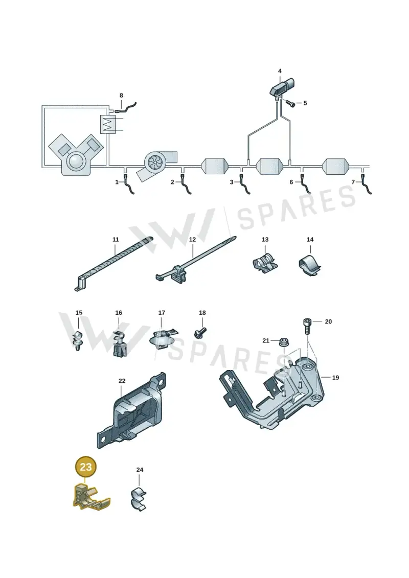 N90696801 — Audi A7 Sportback (2018-2025) diagram 435906008, position 23