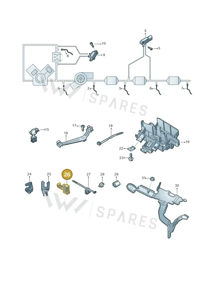 N90696801 — Audi A8 (2017-2025) diagram 838906010, position 26