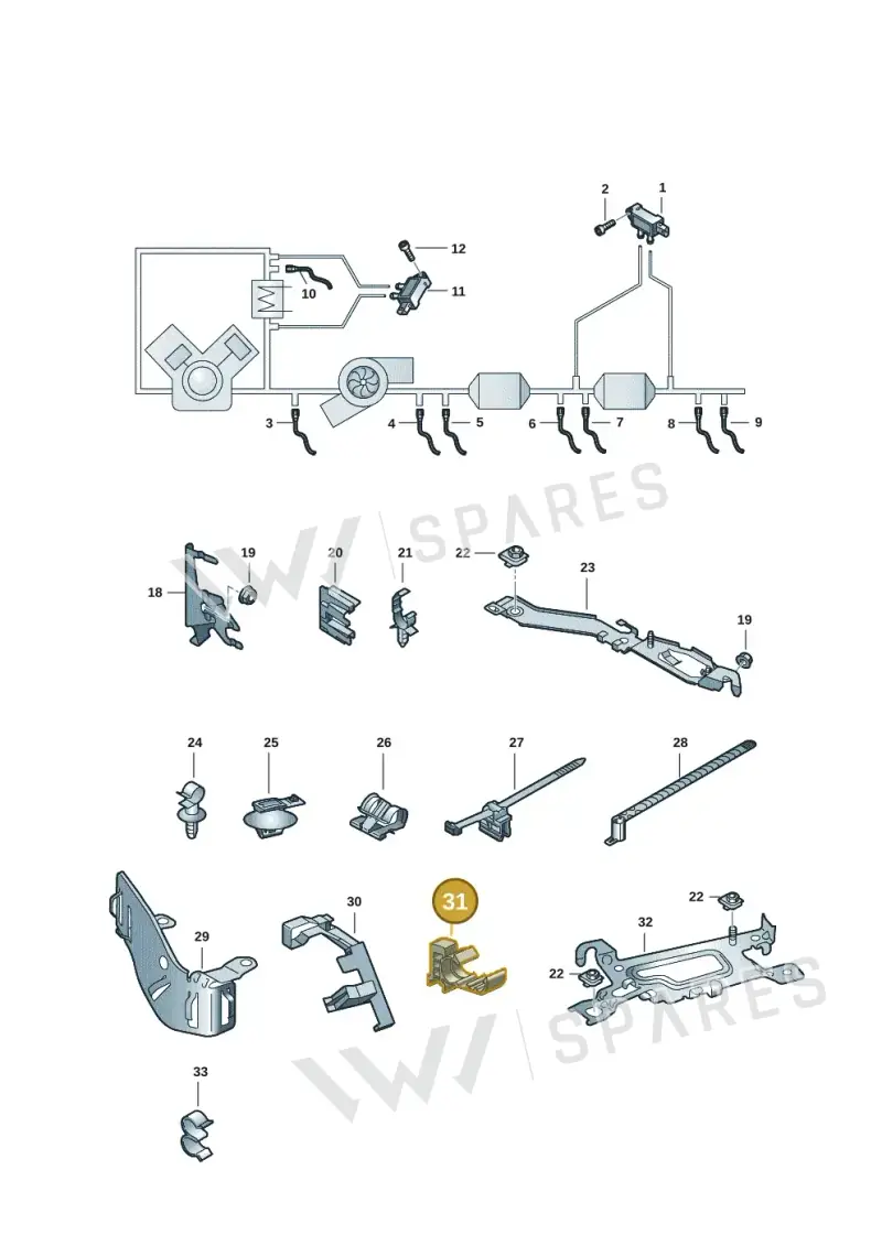 N90696801 — Audi A4 (2015-2025) diagram 849906008, position 31
