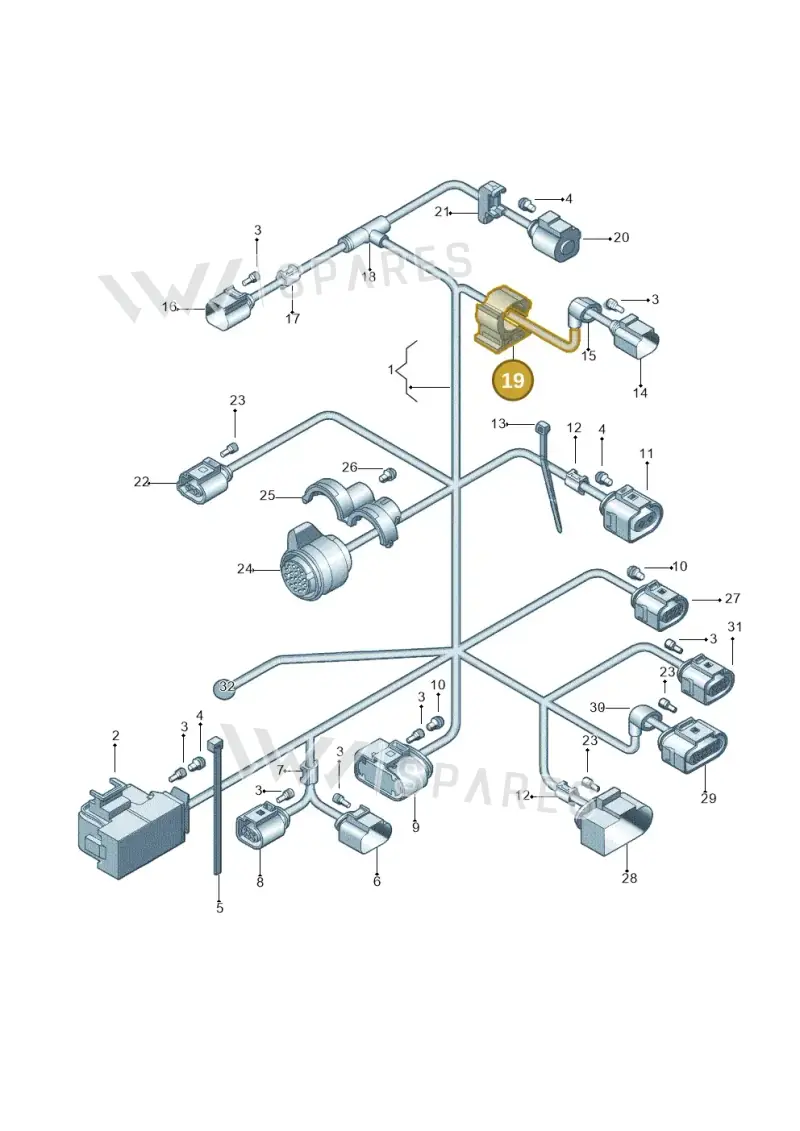N90697901 — Volkswagen Jetta 1.4 (2013-2015) diagram 692971850, position 19