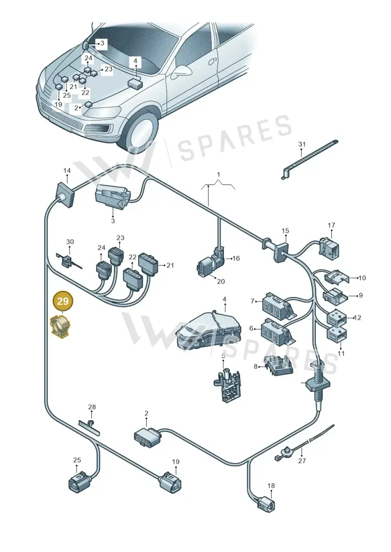 N90697901 — Volkswagen Touareg BlueMotion (2014-2018) diagram 693971200, position 29