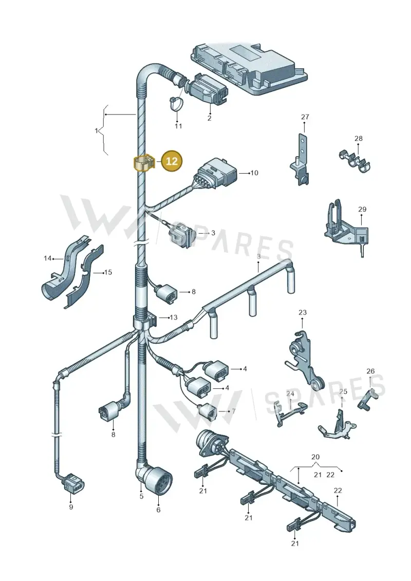 N90698001 — Volkswagen Polo (2009-2014) diagram 253971300, position 12
