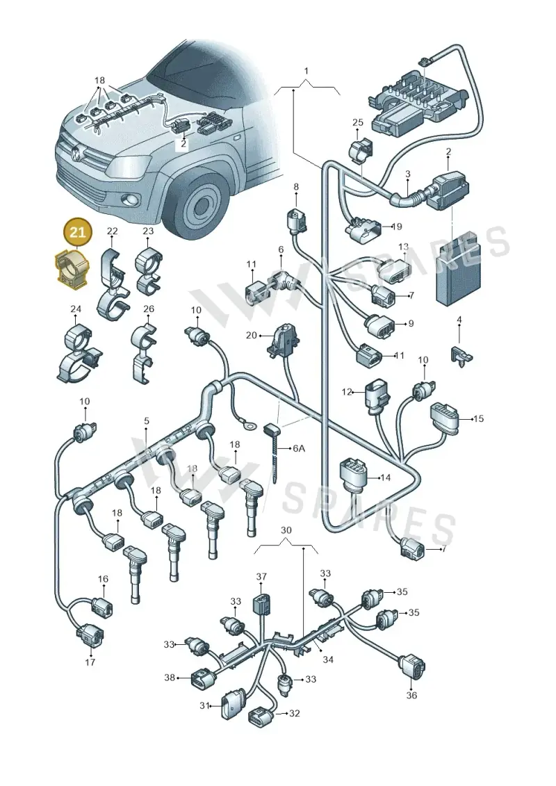 N90698201 — Volkswagen Amarok twin cab (2016-2022) diagram 683971100, position 21